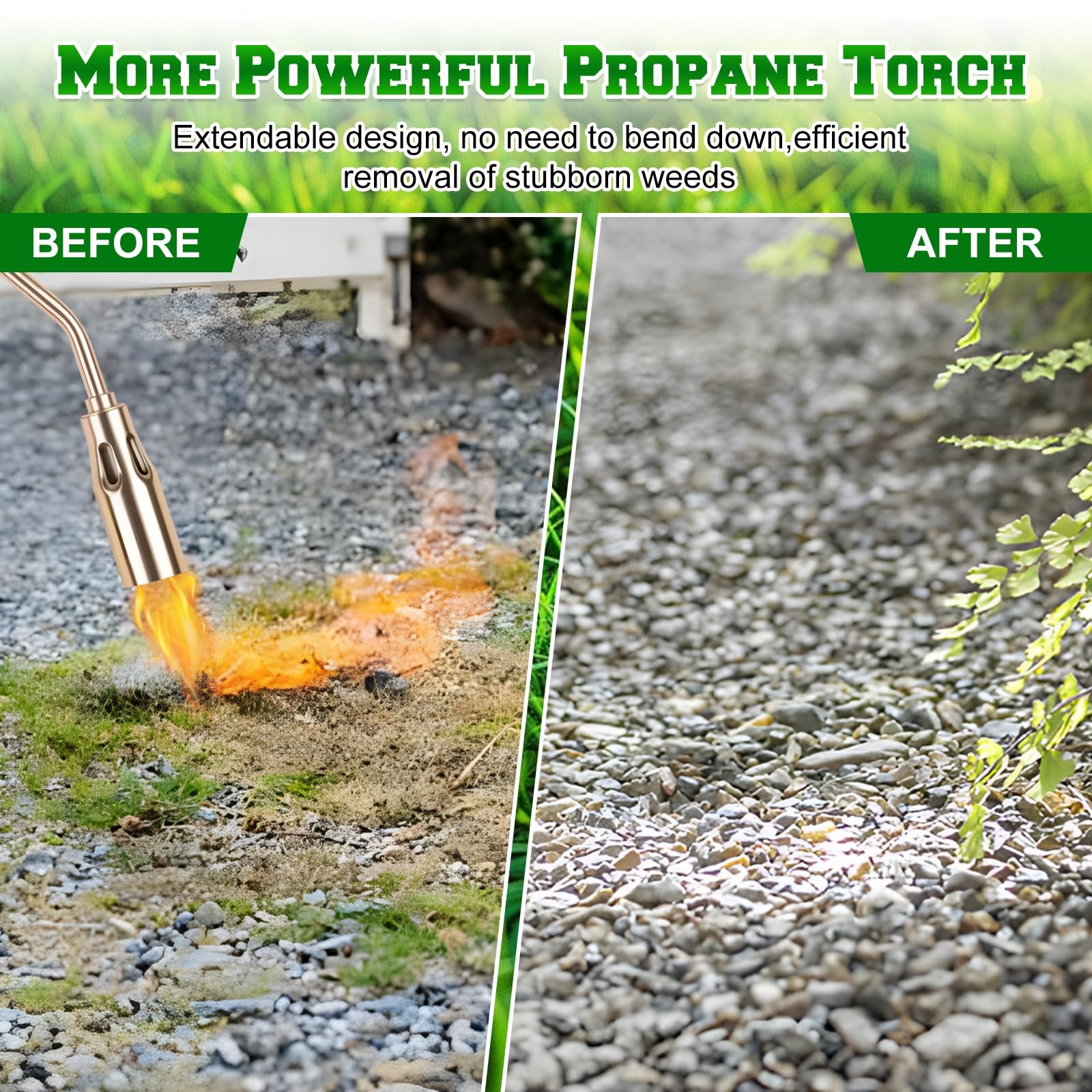 2025 New Propane Torch Weed Burner Kit, Portable Garden Weed Burner Torch, Hi...