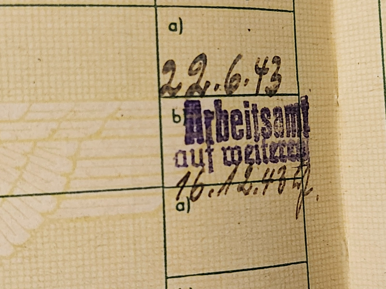 WW2 Germany. German WORKBOOK FOR FOREIGNERS 1943