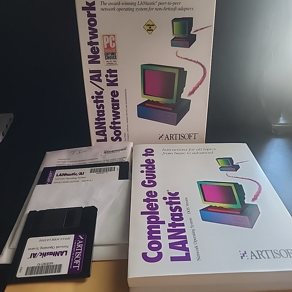 Artisoft LANtastic 5.0 AI Network Single Node Operating System Software Kit