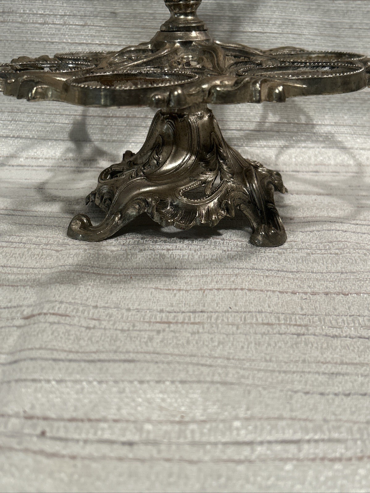 Heavy Antique Silver Plated 7 Pc Cruet Set