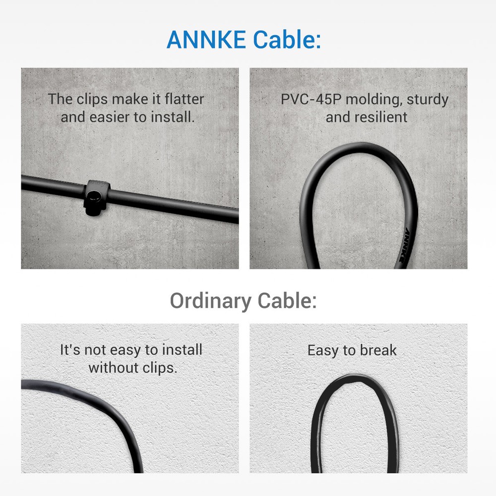 SANNCE 4x 100ft 30m Video Power BNC extend Cable for Security Camera System