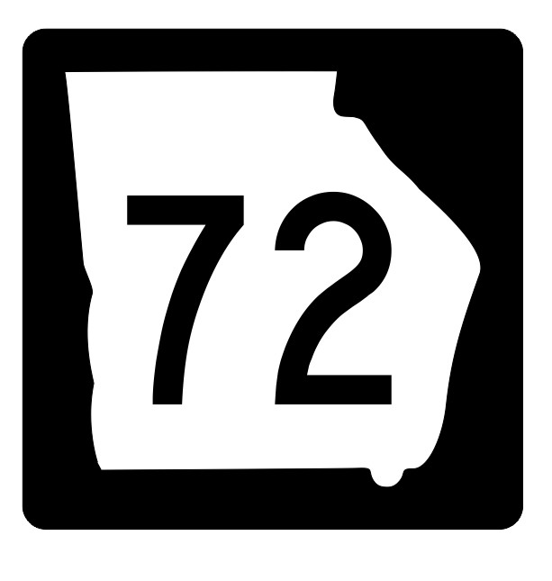 Georgia State Route 72 Sticker Decal