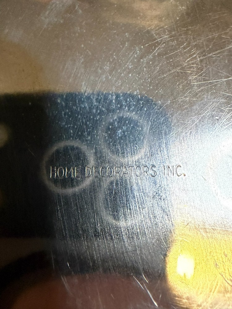 Vintage Silverplate Serving Tray Pierced Rim Etched Floral 15” Oval