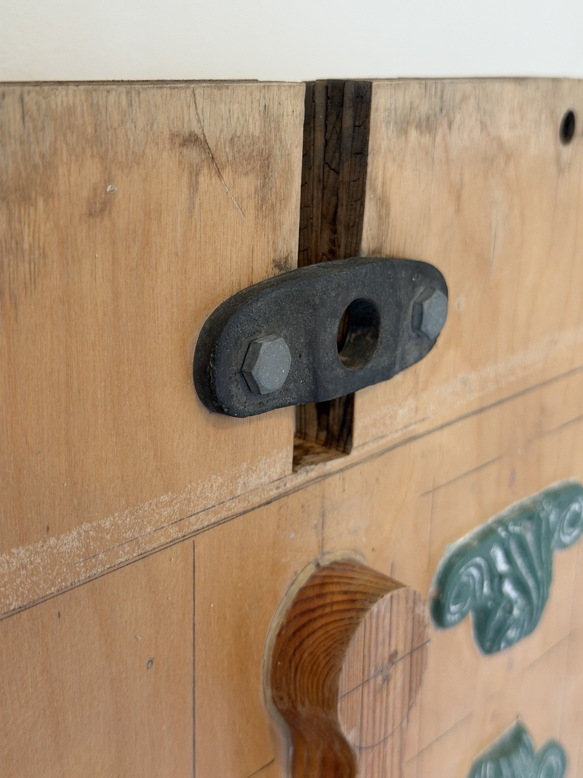 Mid Century Industrial Wood Foundry Mold Abstract Wall Art 1960 Patterns