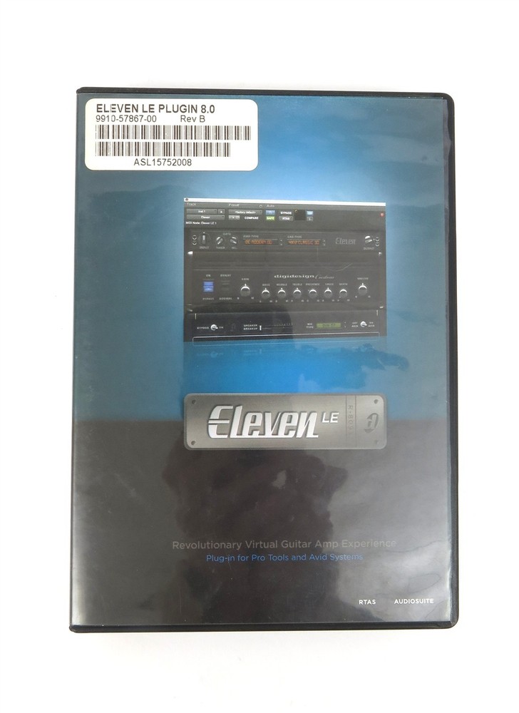 Eleven LE Plugin 8.0 Pro Tools Avid Virtual Guitar AMP DVD