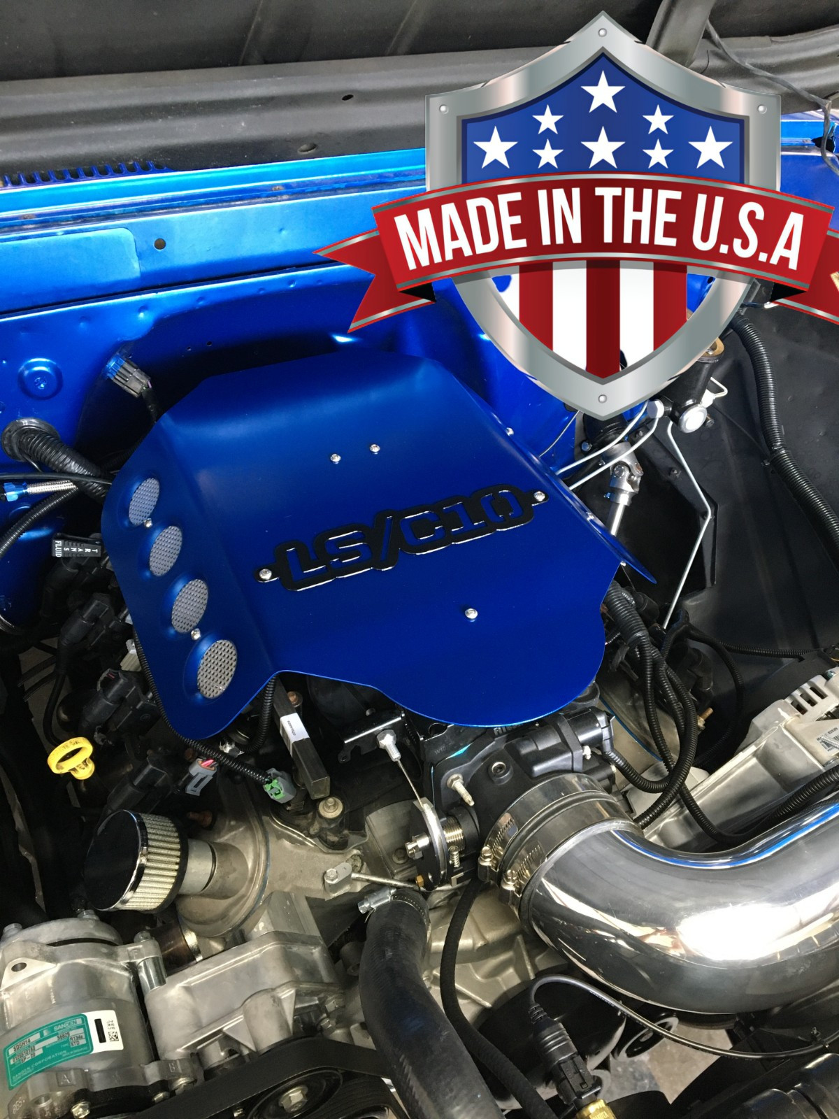 TBSS CUSTOM LS ENGINE COVER  GEN 4, 5.3 , 6.0, truck intake TRAIL BLAZER SS