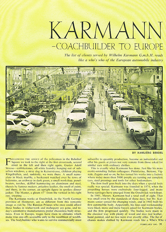 1963 Wilhelm Karmann G.m.b.H. - Classic Article D131