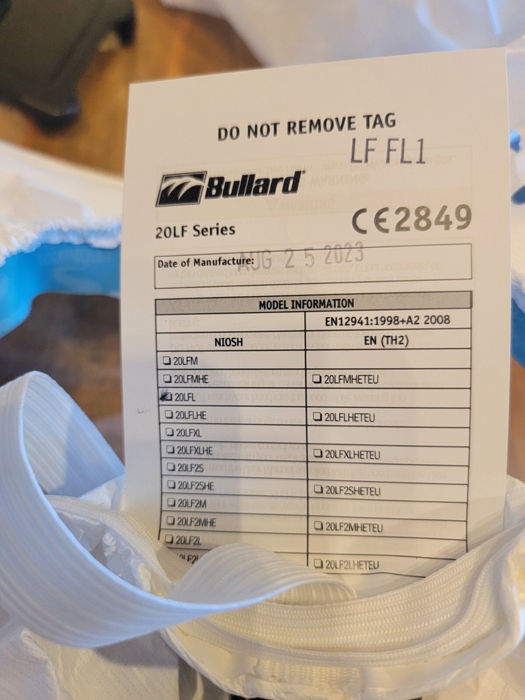 Bullard 20Lfl Facepiece,L,Clear
