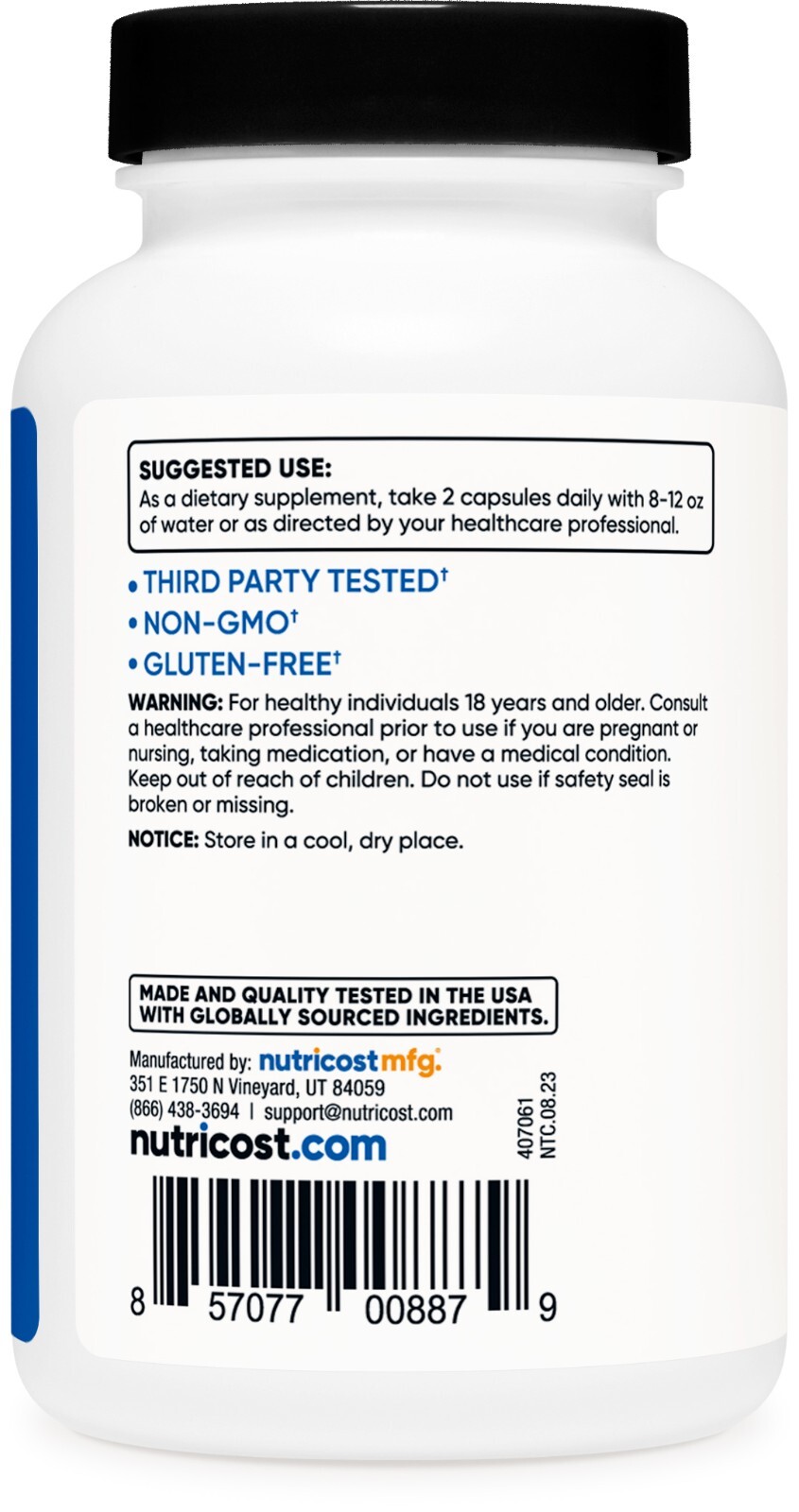 Nutricost HMB (Beta-Hydroxy Beta-Methylbutyric) 1000mg 120 Capsules, 60 Servings