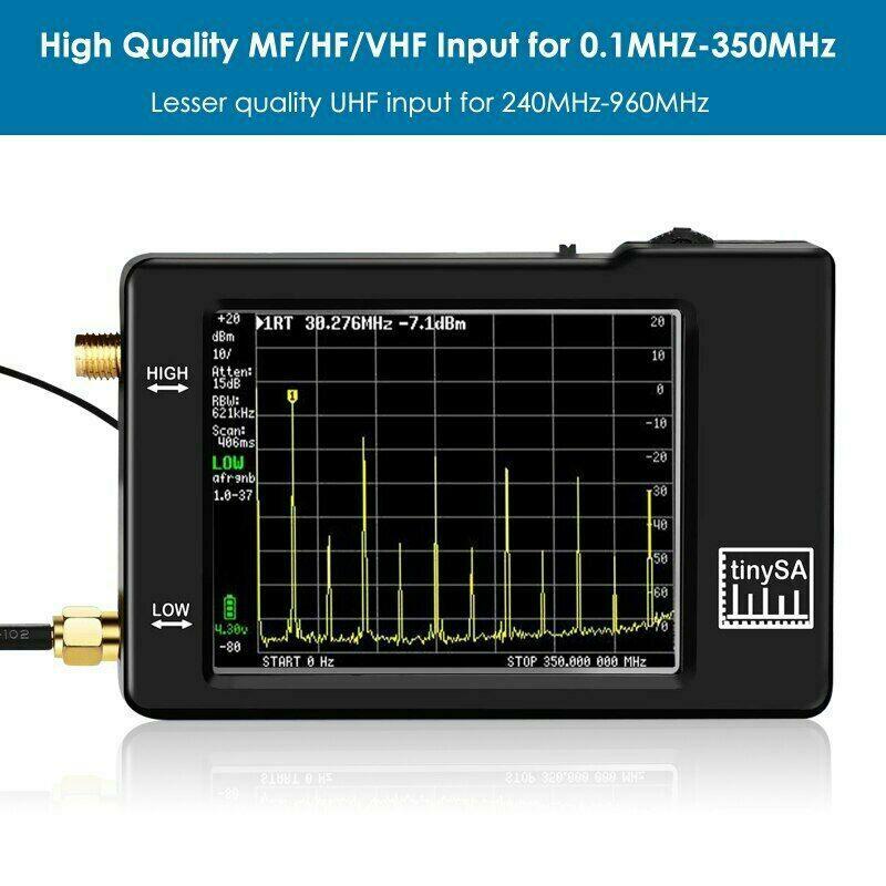 Portable TinySA Spectrum Analyzer Handheld Frequency Analyzer Signal Generator