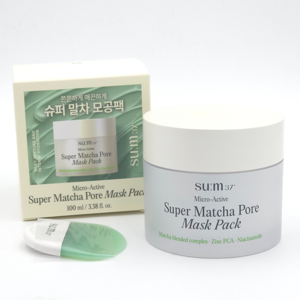 SU:M37 Micro Active Super Matcha Pore Mask Pack 100ml Elasticity K-Beauty