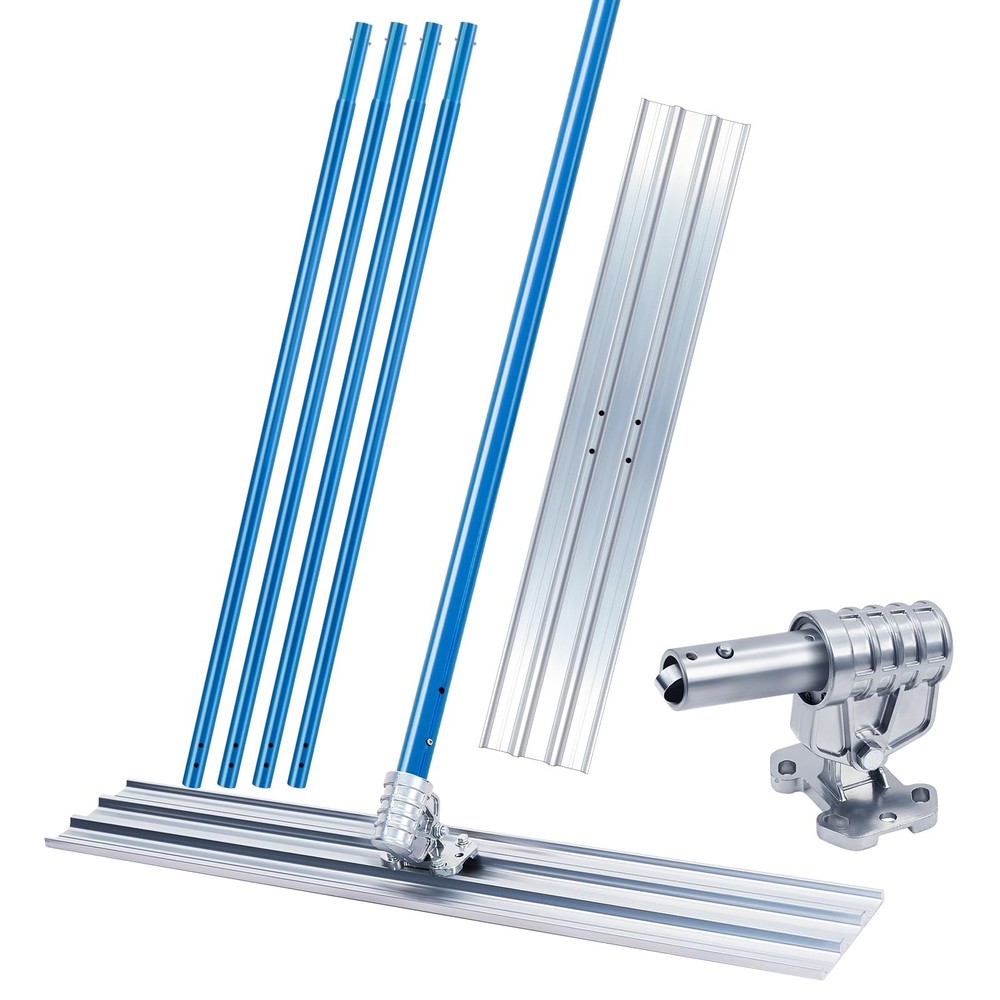 48"x8"Aluminum Bull Float Concrete Tool Kit W/Adjustable Bracket & Handles Slabs