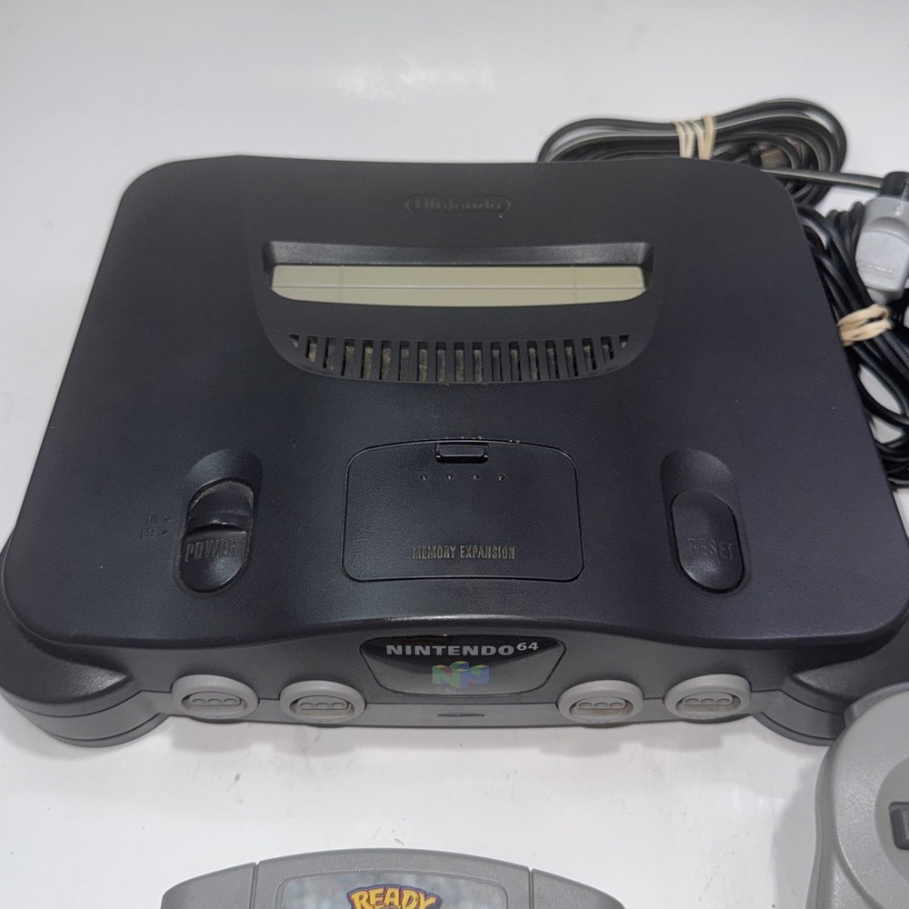 Nintendo 64 N64 Console W/ Ready To Rumble Game Controller Cables Tested Working