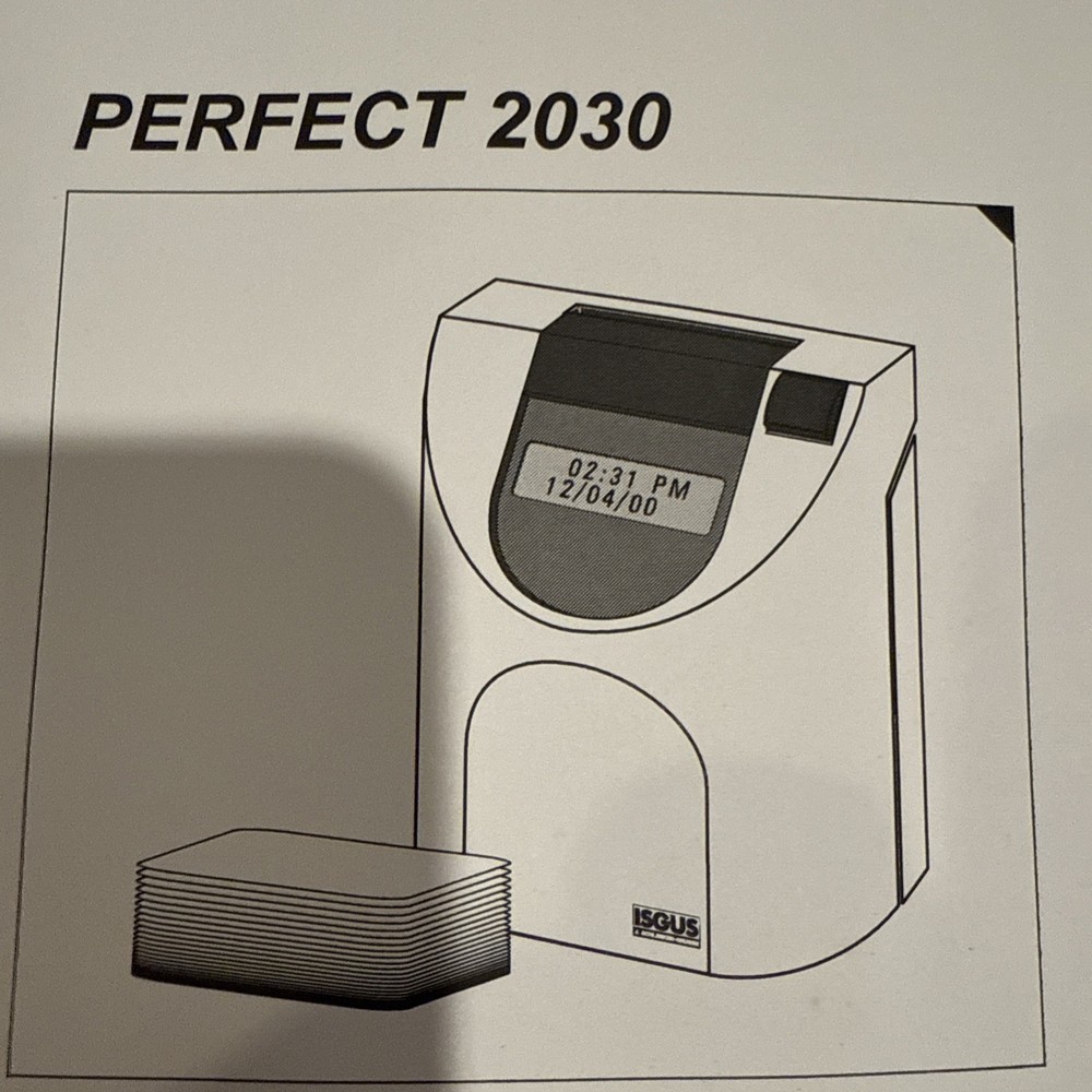 Isgus Perfect 2030 Time Clock Operating Manual