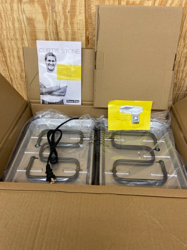 Curtis Stone Electric Griddle Model 10533SS New Open Box