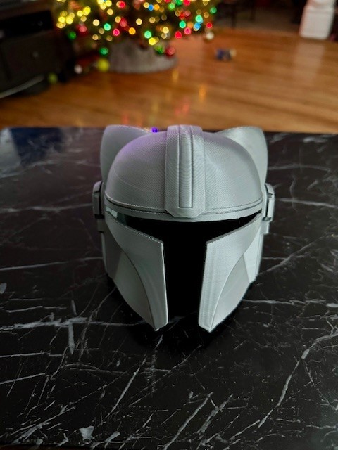 3D-Printed Mandalorian Helmet for Cats
