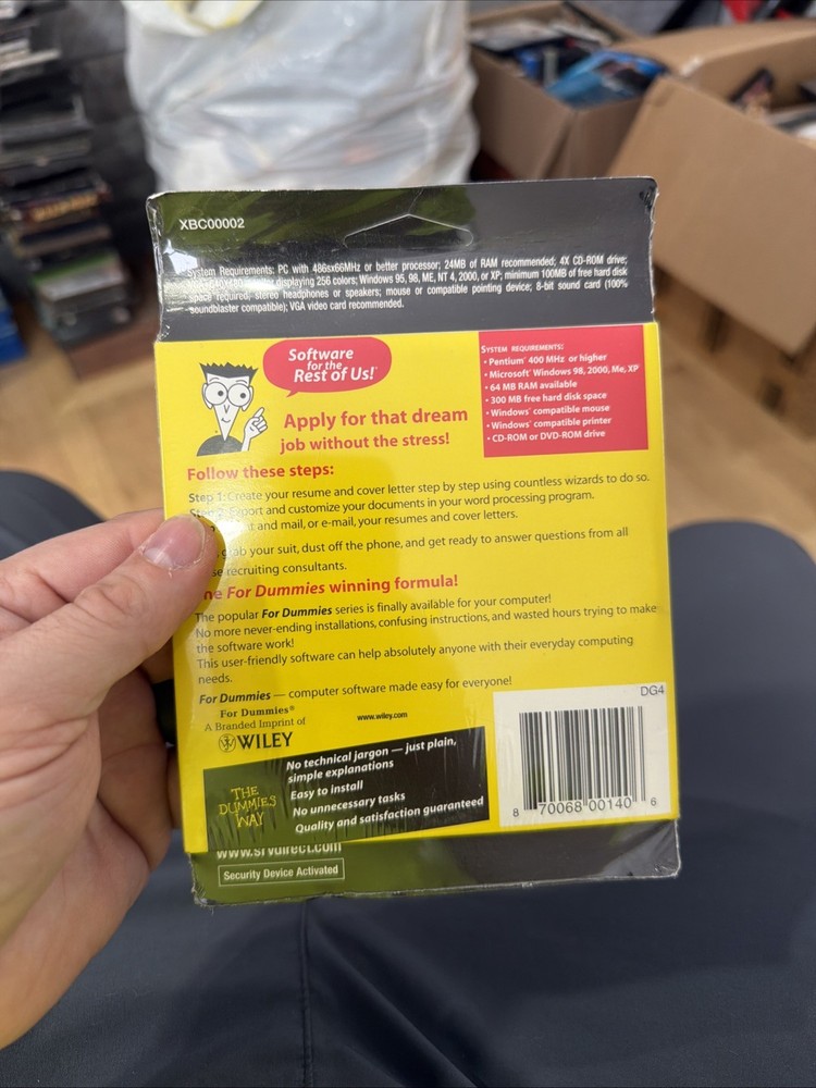 Greeting Cards for Dummies PC CD-ROM CD Sealed Atari 2004 Crafts