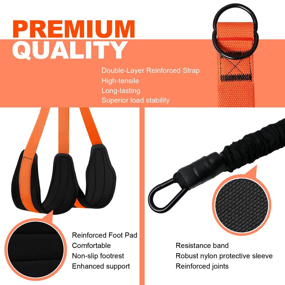 Pull Up Assistance Bands 65-260lbs, 4 Heavy Duty Pull Up Resistance Bands wit...