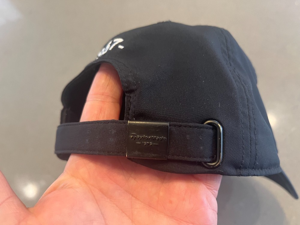 Taylor Made Hat Black Adjustable Logo Golf Lightweight Cap