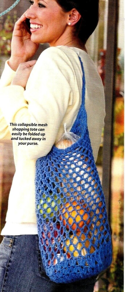 SUMMERTIME Shopping Hidey Bag/Tote/Crochet Pattern INSTRUCTIONS ONLY