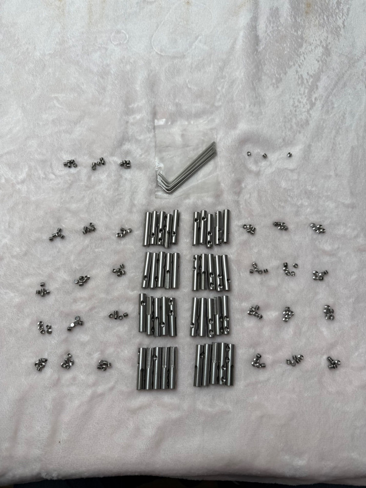 Muzata 40 Pack 1/8" Swageless Invisible Cable Railing Kit Hardware Posts ONLY