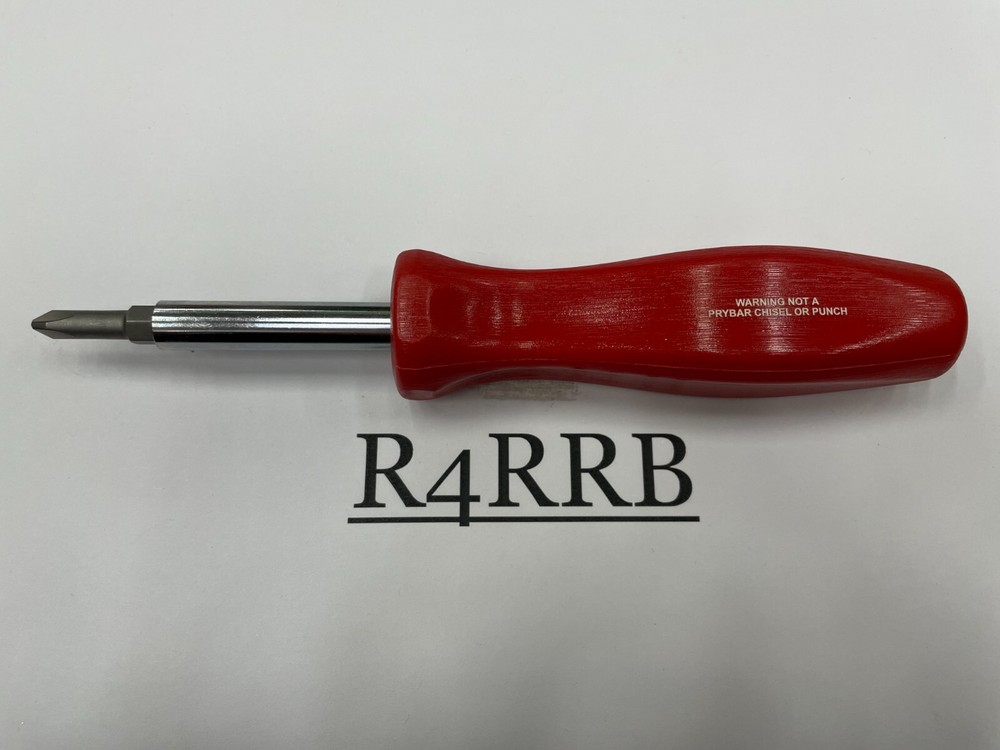 Snap-on Tools NEW RED Hard Grip Reversible Blade Screwdriver Set SDDD41R