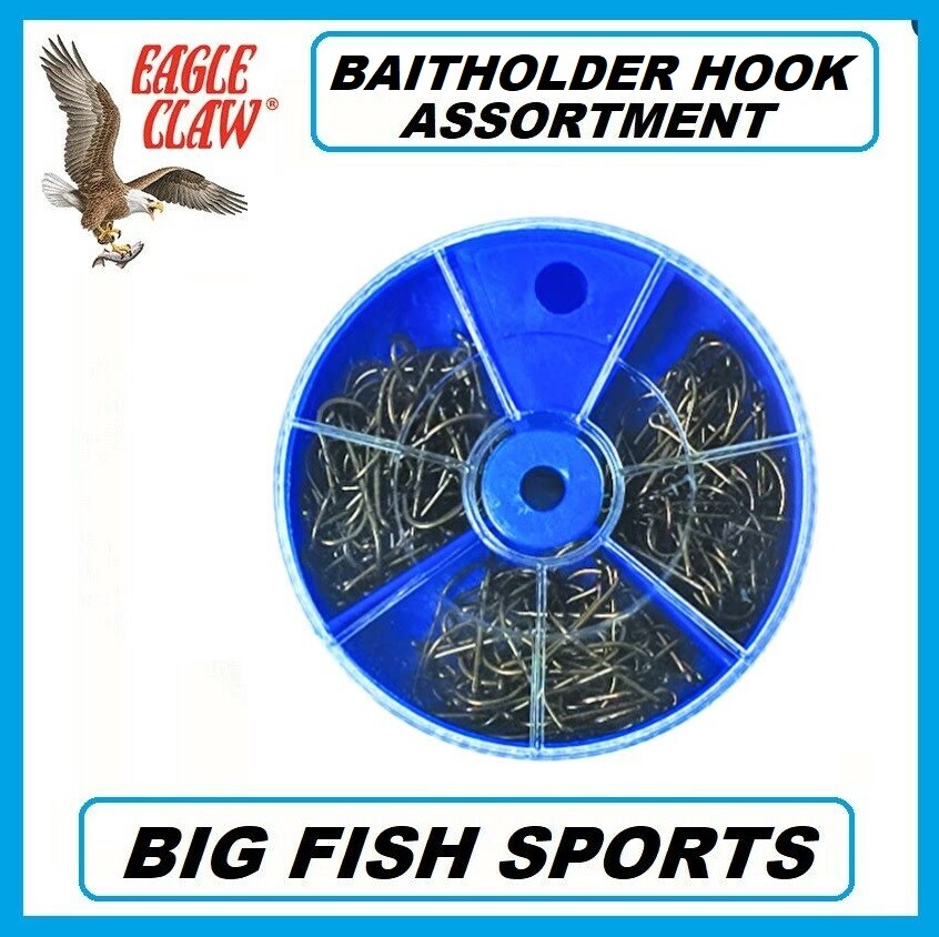 EAGLE CLAW DIAL PACK BAITHOLDER HOOK ASSORTMENT 150 PC. #05010-002 Lake & Stream