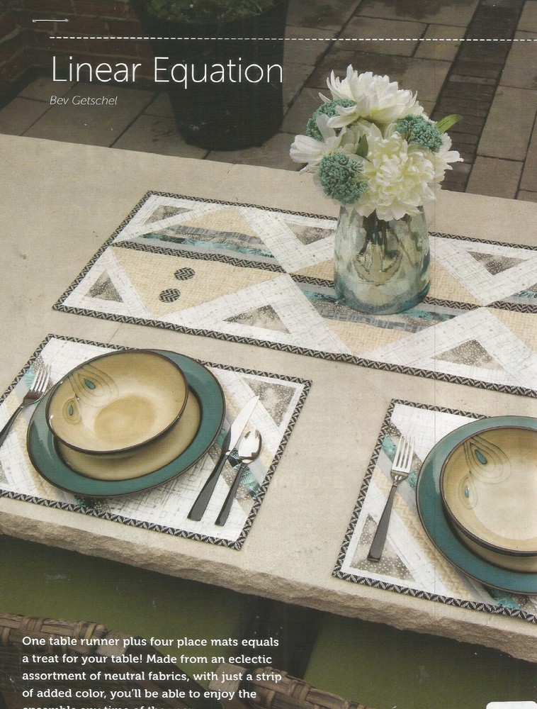 L0237  LINEAR EQUATION TABLE SET  QUILT PATTERN/INSTRUCTIONS