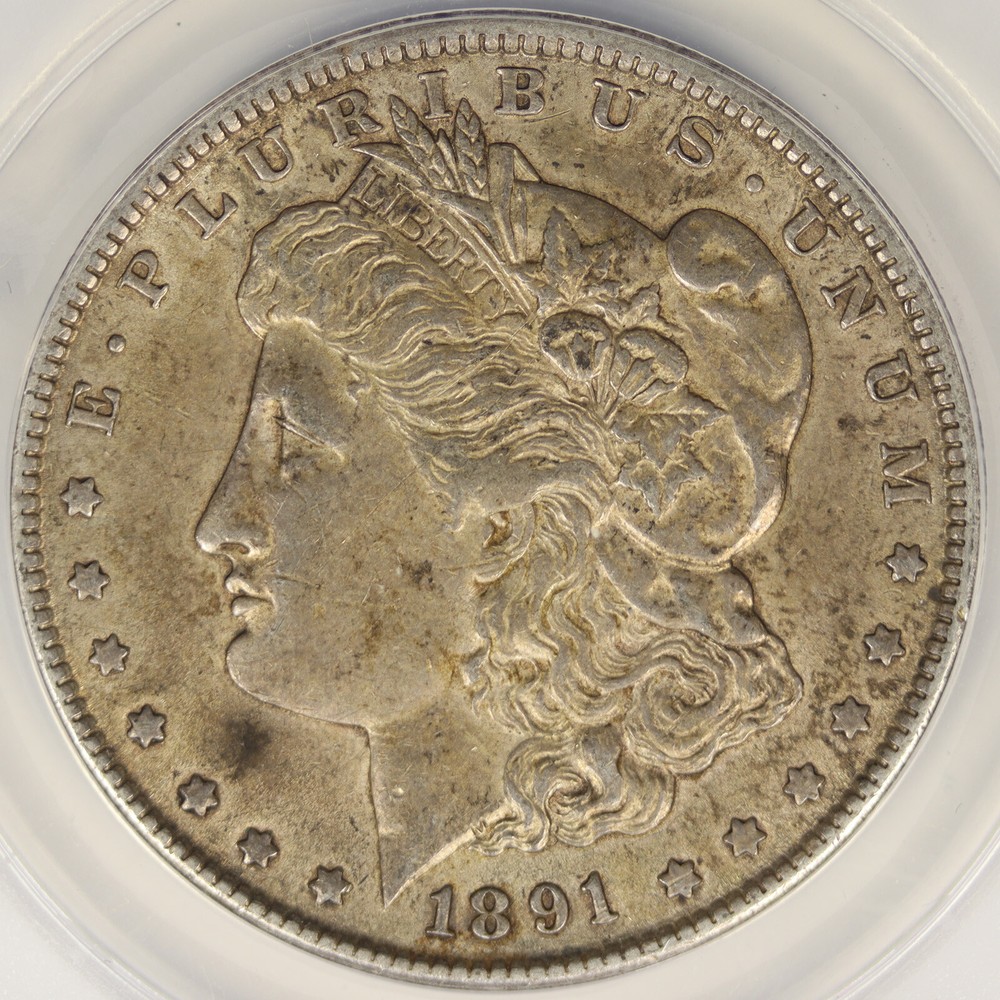 1891 $1 Morgan Dollar ANACS EF45