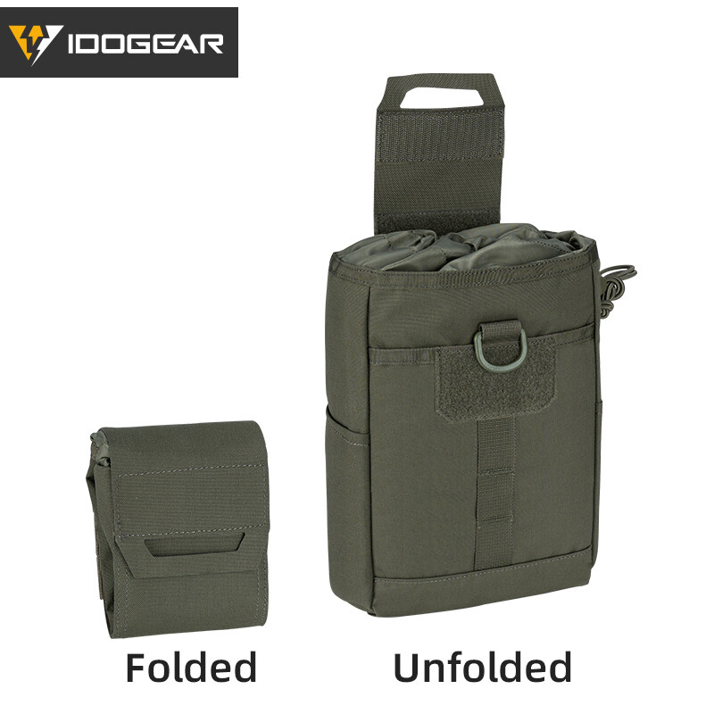 IDOGEAR Tactical Foldable Recycling Bag Dump Pouch MOLLE Drop Pouch Paintball