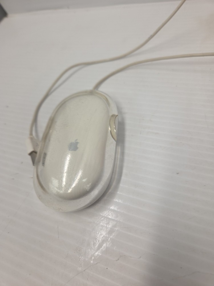 Apple Mac Pro Mouse Genuine Wired Optical M5769 Clear White