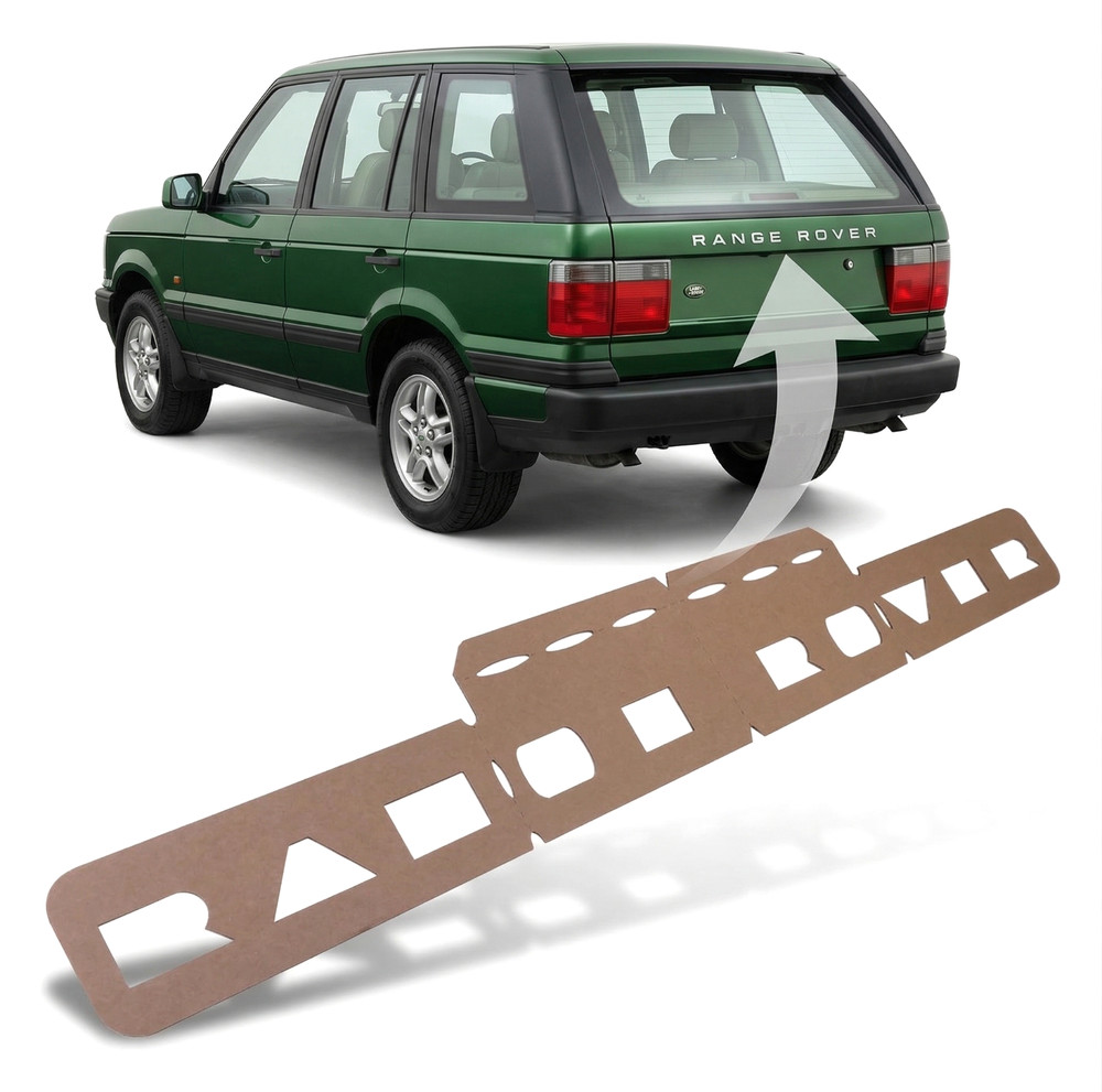 LAND ROVER RANGE ROVER P38 REAR TAILGATE LETTERING ALIGNMENT SPACING TEMPLATE