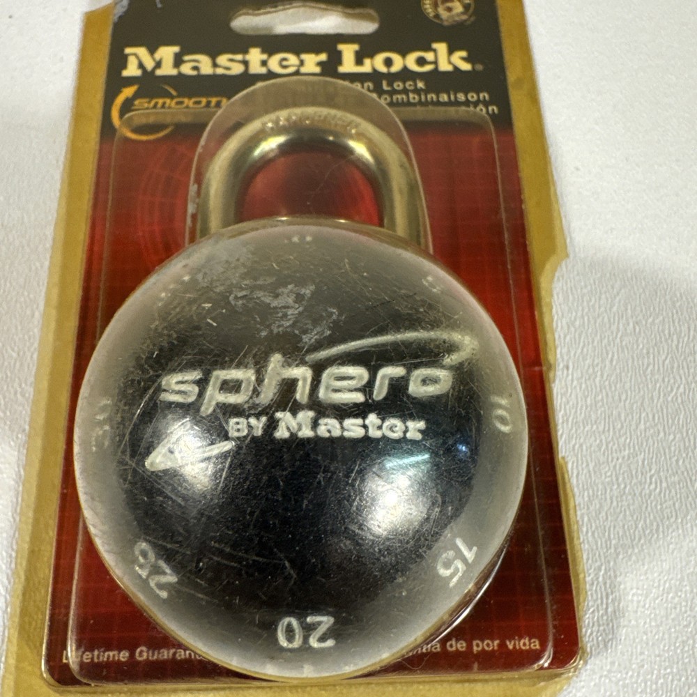 Master Lock Sphero by Master Smooth Spin Combination Lock Padlock 2075DAST