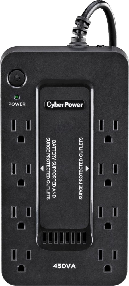 CyberPower - 450VA Battery Back-Up System - Black