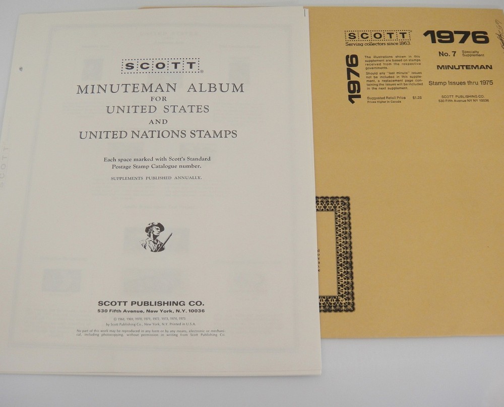 Scott 1975 Minuteman Specialty Stamp Album Supplement No. 7 NOS
