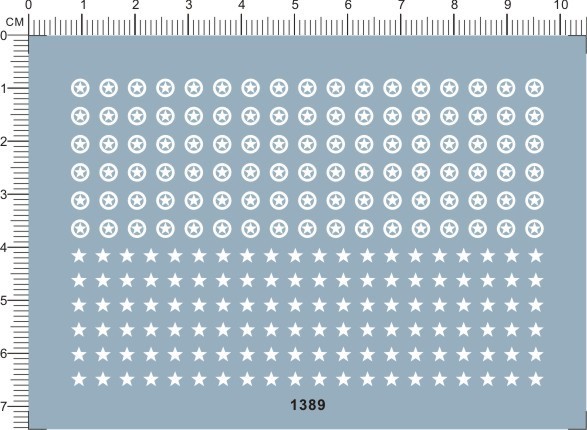 decals US ARMY STAR for different scales model kits (white) 1389