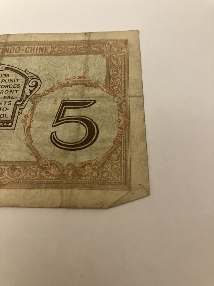 New Caledonia, 5 Francs French Colonial Note