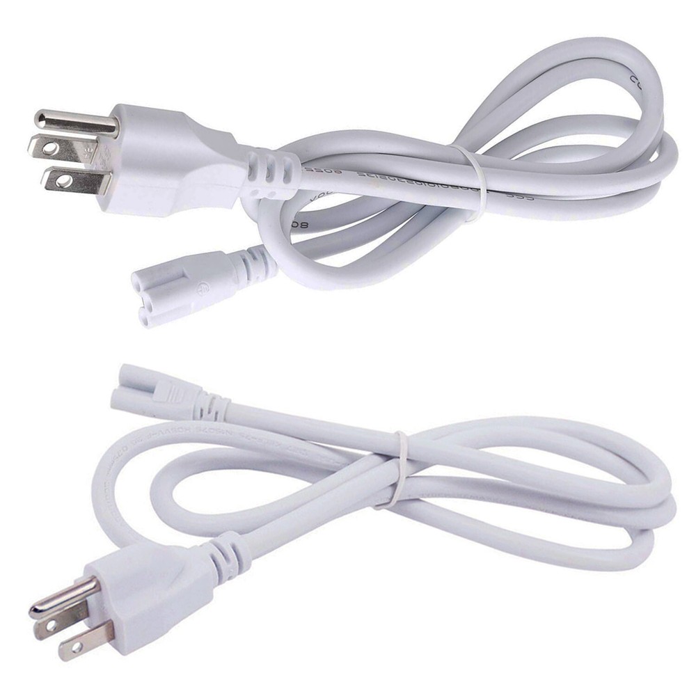 T5 T8 LED Tube Light Power Cable 2FT 4FT 3-Pin US Plug Connector Wire
