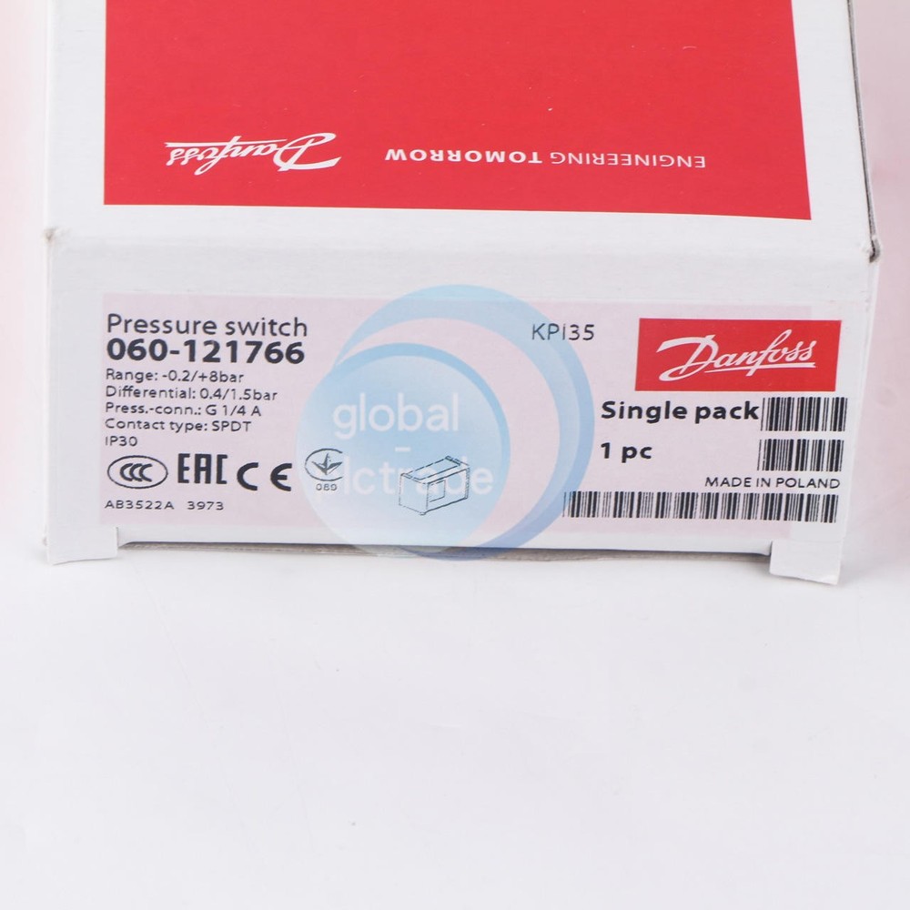 1PCS NEW Danfoss 060-121766 KPI35 Pressure switch