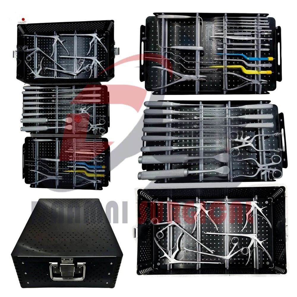 Spinal Lumbar Surgery Instrument Set With Sterilization Case Orthopedic