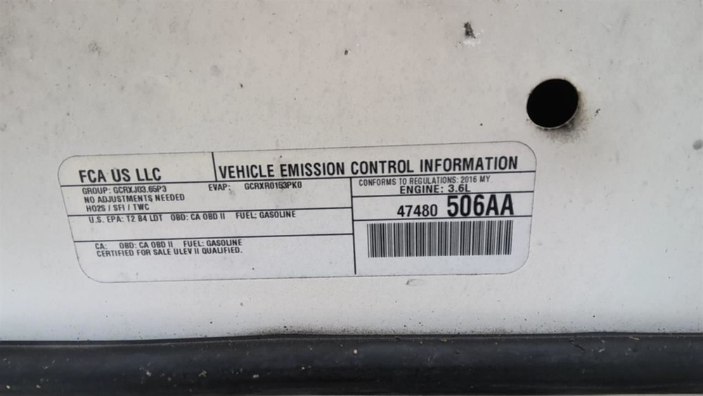 2016 - 2019 Dodge Journey Engine ECM Electronic Control Module 3.6L