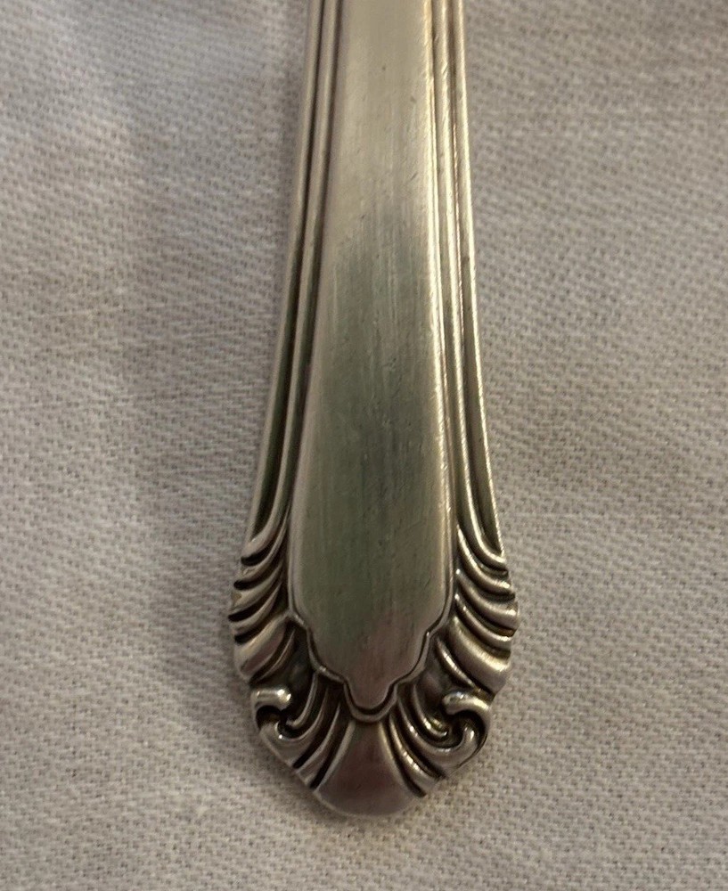 Gorham Cavalier (1937) Silverplate Salad Fork & Spoon Serving Set (both 9”) Rare