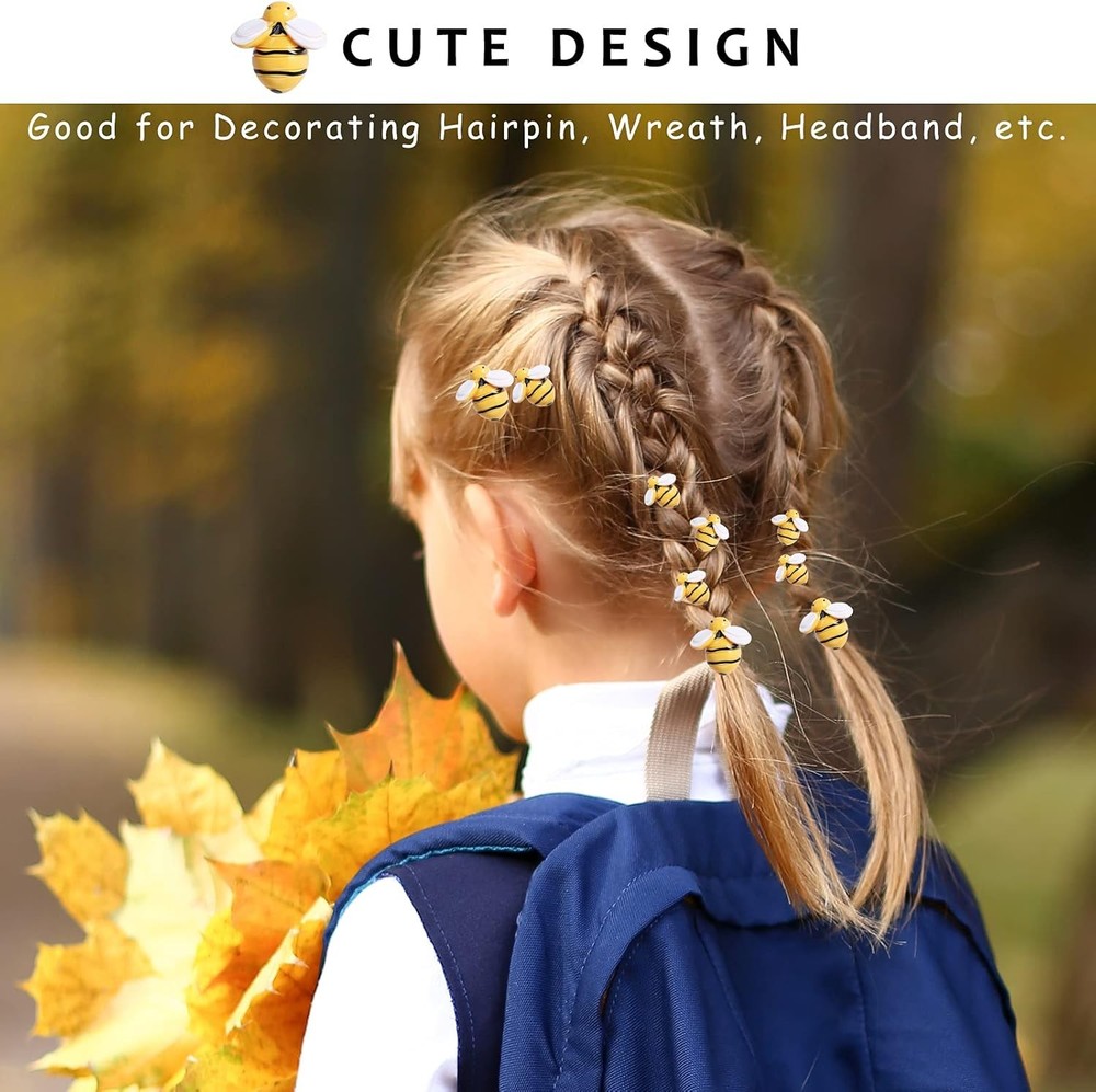 CCOZN 40 Pieces Tiny Resin Bees,Tiny Garden Bumblebees Embellishment...