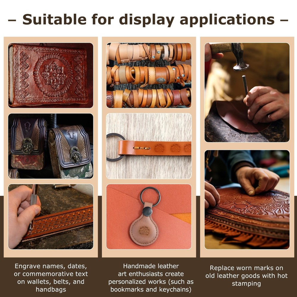 Jupean Leather Stamping Tools, Leather Stamp Set Leather Stamping Kit Special...