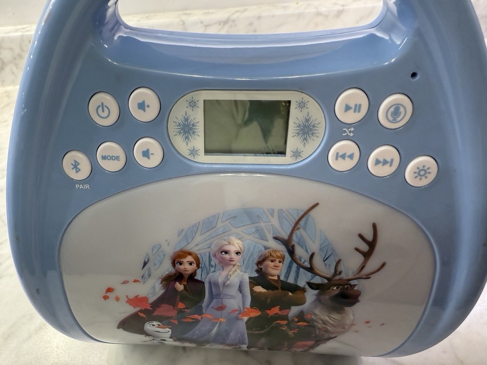 Disney Frozen II Bluetooth Karaoke Machine LED Lights Missing Microphone