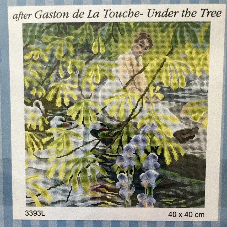 Printed needlepoint tapestry  Canvas OnlyOrchidea  40-40cm Under The Tree
