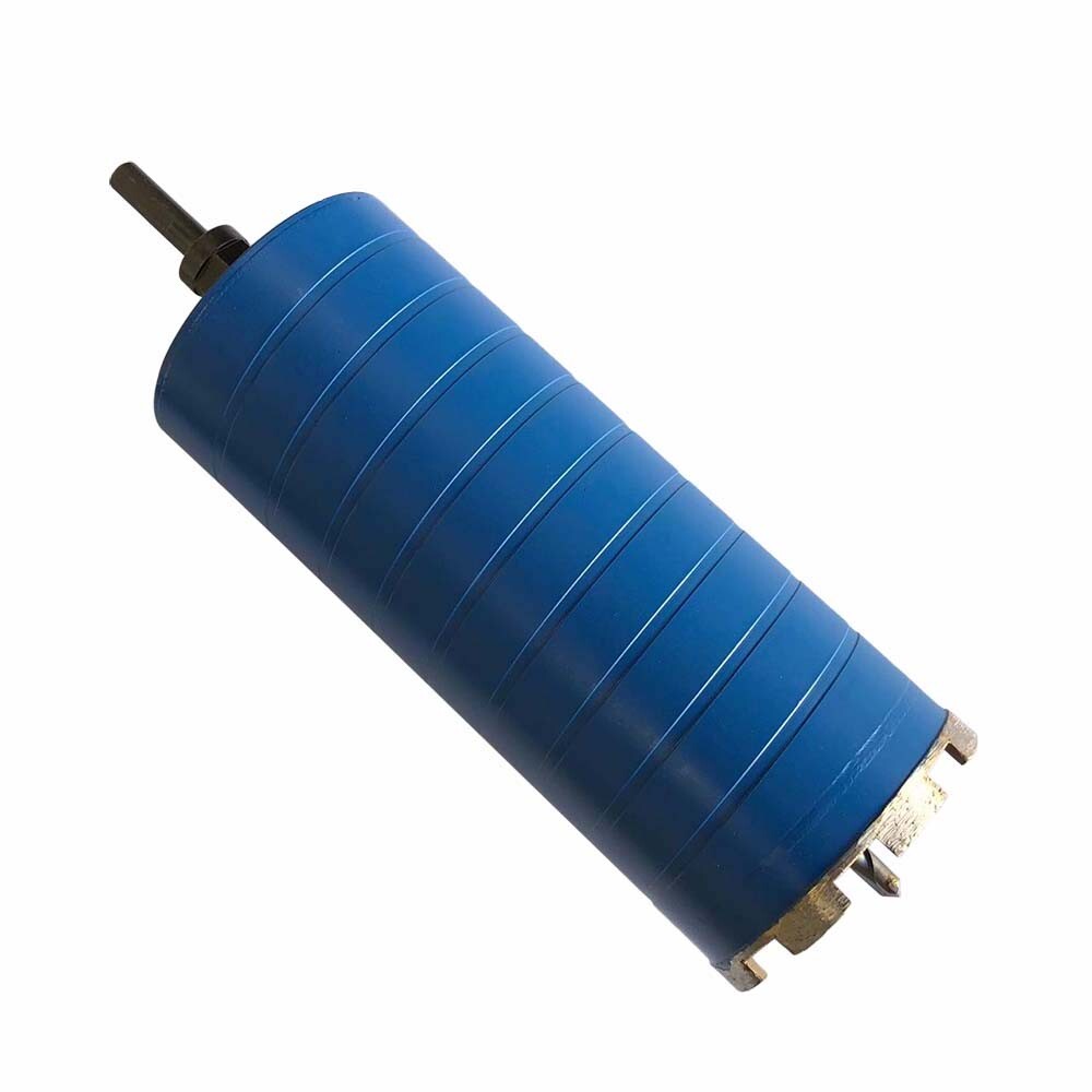 4" Dry Diamond Core Drill Bit with 1/2" Chuck Pilot Bit Adapter, 5/8"-11 Arbor