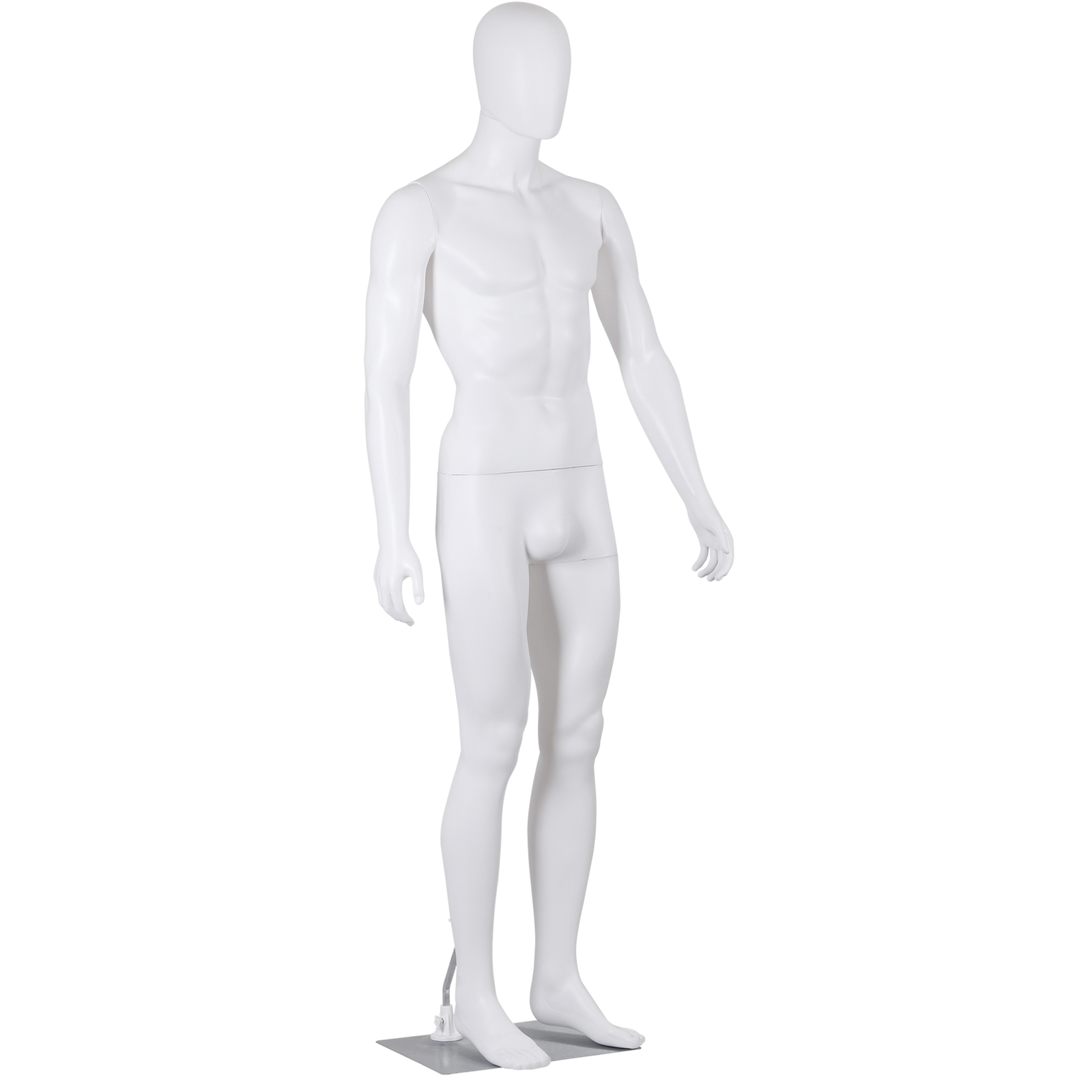 Male Mannequin Full Body Dress Form Adjustable 73Inch Realistic Detachable White