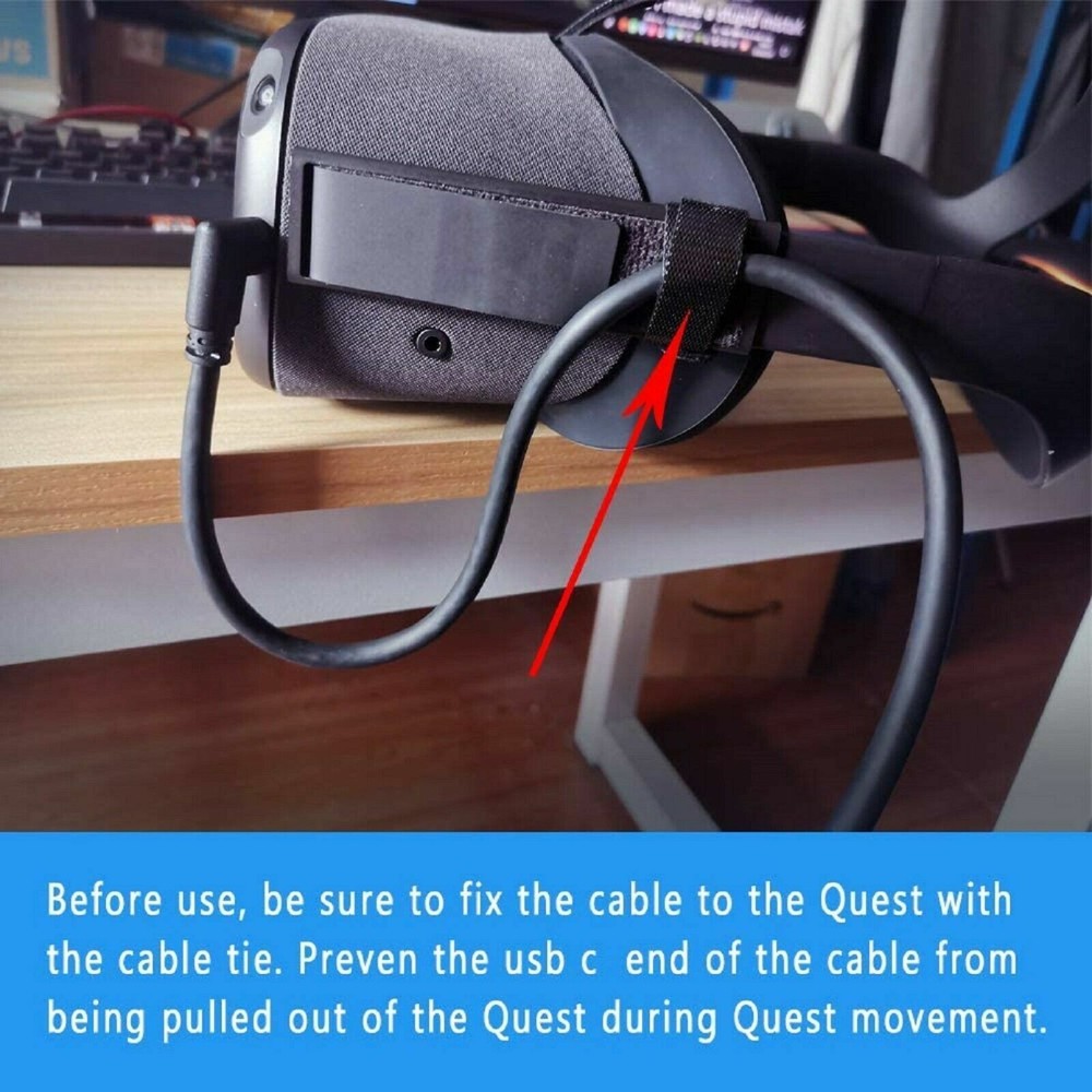 14ft Link Cable for Oculus Quest 2 Type-C Right Angle to USB A 3.2 Charging Cord