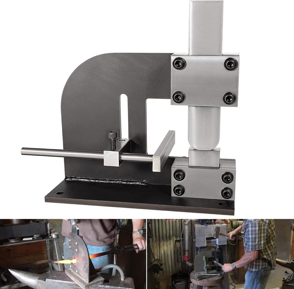 Blacksmith Guillotine Tool Blacksmith Fuller Tool, Cut off Tool with Dies&Guides